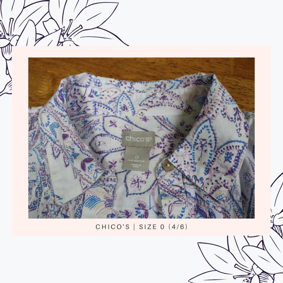 CHICO'S Short Dress | Size 0 (4/6) - Picture 6 of 6